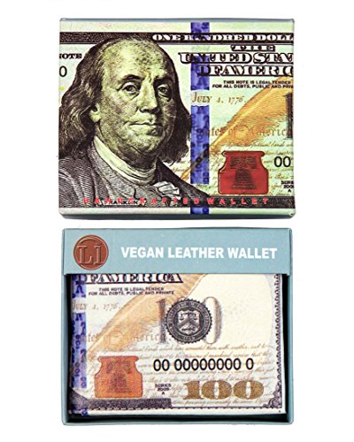 Mens USA New $100 Dollar Bill Wallet Credit Card Holder and ID Display4