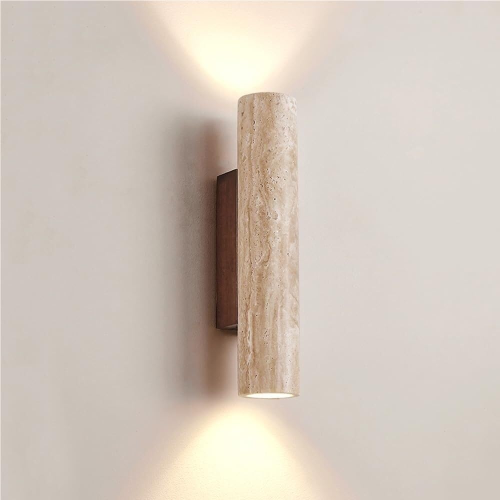 Lampe murale marbre ZR98US applique cylindrique mid-century eclairage interieur design - 8