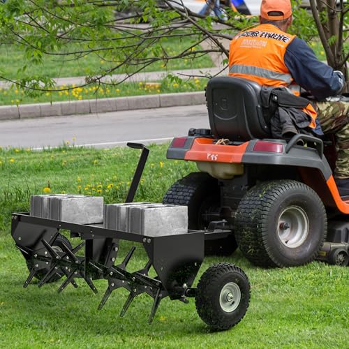 Aerador de césped remolcado con 48 pulg y cuchillas de acero miniatura 6