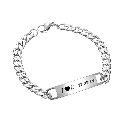 Esclava Hombre Esclava Hombre Personalizada Esclava Hombre Grabada Pulsera Hombre Grabada Pulsera Acero Inoxidable Personalizable Pulsera Para Hombre O Mujer Grabado Láser