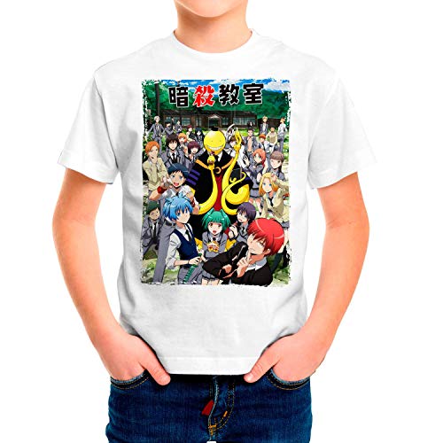 Camiseta Niño Unisex Manga y Anime Assassination Classroom, Koro-Sensei (Blanco, 11 años) Cover