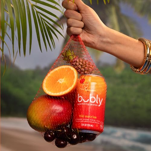 Image of bubly Sparkling Water, Tiki Sunrise, Zero Sugar & Zero Calories, 12 Fl Oz Cans (Pack of 8)