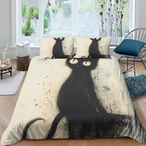 GPLZQXKJNH Juego de ropa de cama de microfibra suave con estampado 3D, con 2 fundas de almohada, para habitación juvenil, apartamento, decoración individual (135 x 200 cm)