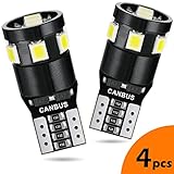 【Parámetros del producto】: Temperatura de color: 6500K, blanco. Flujo luminoso: 160LM / bombilla. Voltaje de trabajo: 12V DC. Vataje: 2.4W / bombilla. Listo para CANBUS. sin mensaje de error después de la instalación. ★ Aviso ★: no 100% sin código de error, algunos automóviles de Alemania que usan bombillas W10W. Estas bombillas no pueden caber para W10W.