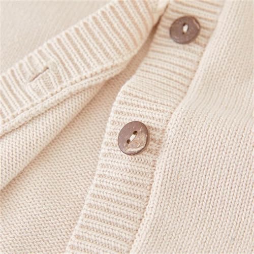 Girls Cardigan Long Sleeve Crewneck Button Front Sweater Toddler Kids Knit School Uniform Sweaters Baby Girl Cute Fuzzy Coat3
