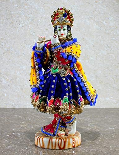 eSplanade Hand-carved Lord Kishan Krishna Murti Idol Statue Sculpture - Resin - 11" Inches - Multi