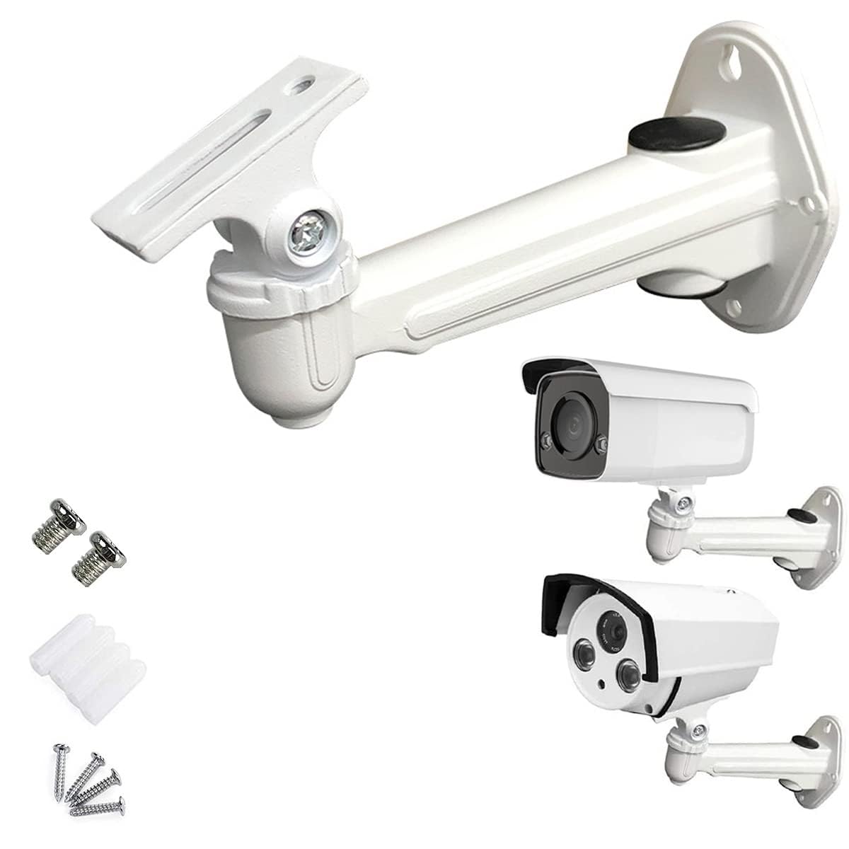 Bush Plus Universal CCTV Security Camera Mounting, IP Camera Bracket, Aluminum Alloy Indoor Outdoor Wall Ceiling Mount Holder Stand Monitor Rotary Bracket (1 Set) (1 Pack)-image-37