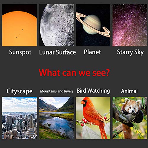 Teleskop für Erwachsene Anfänger Kinder, 50 mm Öffnung 360 mm AZ Astronomisches Refraktor-Teleskop BAK4 Prismenlinsen… – Bild 4