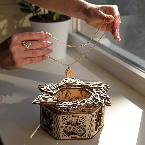 Wood Trick Mystery Flower Für Elise Wooden Music Box Kit - Keepsake & Jewelry Box - 3D Wooden Puzzle for Adults to Build - DIY - Image 2
