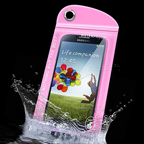 Waterproof Phone 5Inch Pouch Dry Bag Compatible Compatible with Samsung Galaxy S4,J3 Pro,S9 Mini,On5,LG K7,K8,Aristo2,Zone 4,Protective Pouch Compatible with Pools Beach Kayaking Travel or Bath