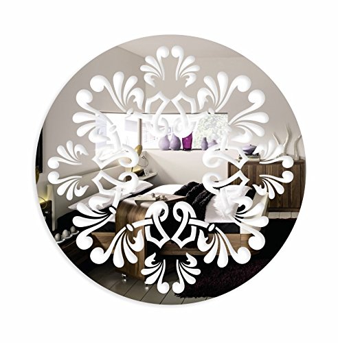 FLEXISTYLE Specchio Decorativo Wings – Freedom, Decorazione Moderna, 3 mm Specchio Acrilico dall'UE, Soggiorno, Camera da Letto, corridoio, infrangibile, Decorazione Fai da Te, Argento