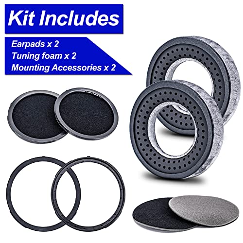 Almohadillas de reemplazo para auriculares MMX 300, DT 770, 880, 990, 1770, 1990 Pro, DT 177X, T 90 — Espuma viscoelástica más suave y mayor durabilidad (Gris) miniatura 3