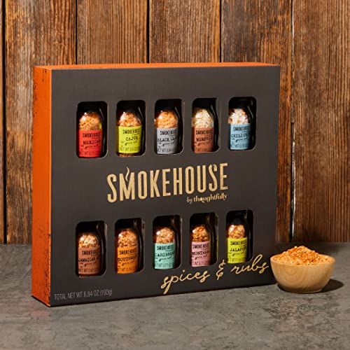 Thoughtfully Smokehouse By Thoughtfully, Gourmet Grilling Spice Set In Mini Glass Bottles thumb #2