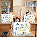 24 Pcs Privacy Boards for Student Desks Bright Colored Classroom Desk Divider Trifold Table Desk Privacy Panel Folders Screen Partition for School Teacher Student Study Test Home(Sky)