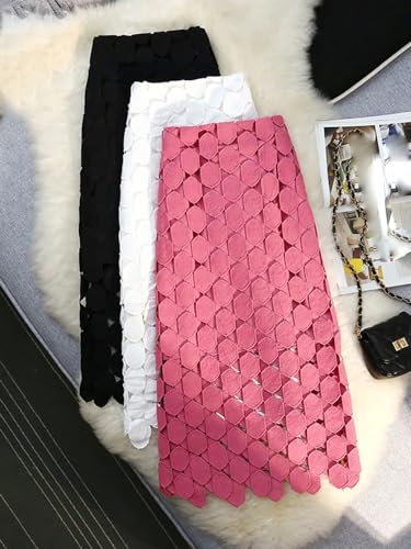 LIXINGHEITANG Mid-Length Skirt Women Summer Waisted Slim A-line Skirts3