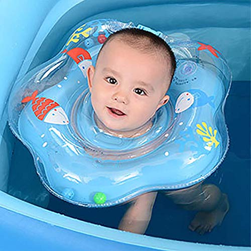 Baby Swimming Float, Baby Infant Inflatable Neck Float Ring, Baby Swim Float Waist Ring for Bath Swimming, Childrens' First Swim Floaties Bathtub Toys Pool Accessories for Kids Toddlers, 3-24 Months
