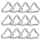 Abaodam 20 Stück Silberne Dreiecksringe Schnalle für Trampolin Ersatzteile Hochwertige Clips für Taschen Rucksäcke und DIY Zubehör
