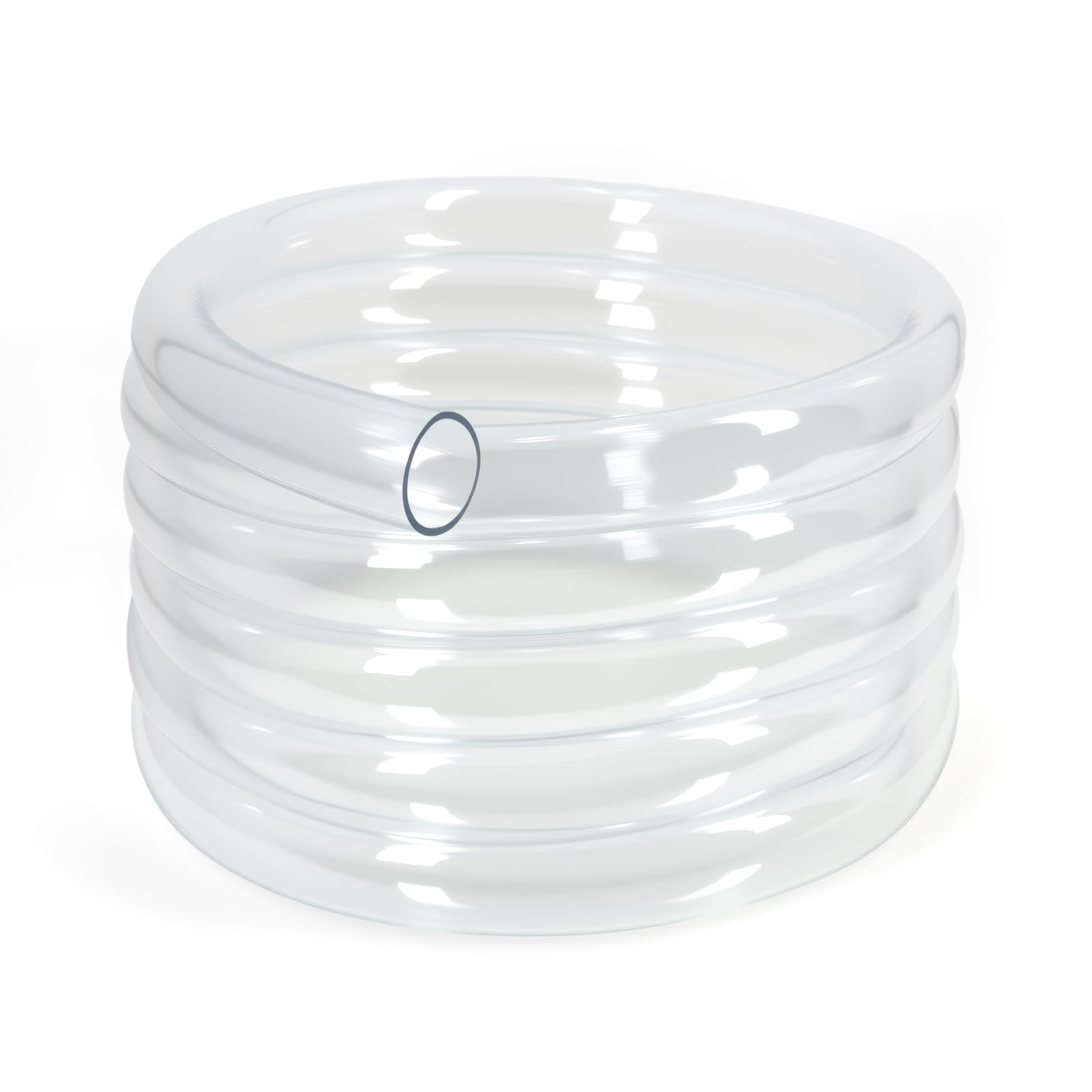Tuyau Flexible en PVC de 16 x 18 mm, Tube en Plastique Transparent de 5 Mètres, Tuyau à Paroi Mince d'une Épaisseur de Paroi de 1 mm pour Applications Basse Pression