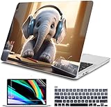 Tuiklol Case for 2022 MacBook Pro 13 Inch M2 Clip, 2021 2020 Release M1 A2338 A2289 A2251, Hard Shell Case for MacBook Pro 13.3' with Touch Bar Fits Touch ID and Retina Display, Elephant
