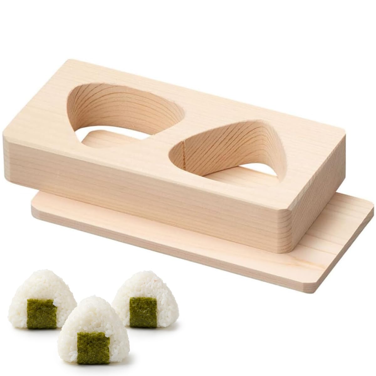 Amazon.com | TIKUSAN Wooden Onigiri Mold Musubi Maker Japanese