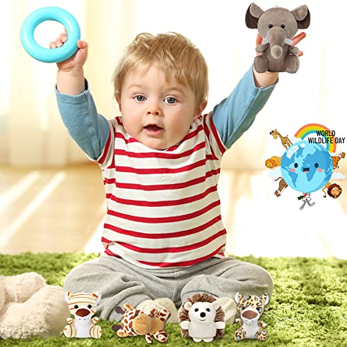 Small Stuffed Animals Bulk, Cute Stuffed Animal Keychains Bulk Stuffed Animals, Safari Stuffed Animals Plush Toy Elephant Giraffe Lion Stuff Animal, Plush Toys Bulk For Kid (9) #TOP3