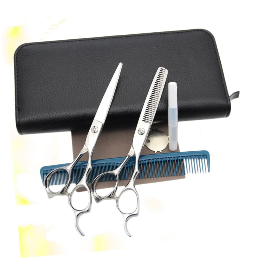 CALLARON Tijeras para Cortar el Pelo Tijeras de Corte Portátiles de Acero Inoxidable Rectas Cabello Herramienta para Cortar el Cabello Casa o Salón