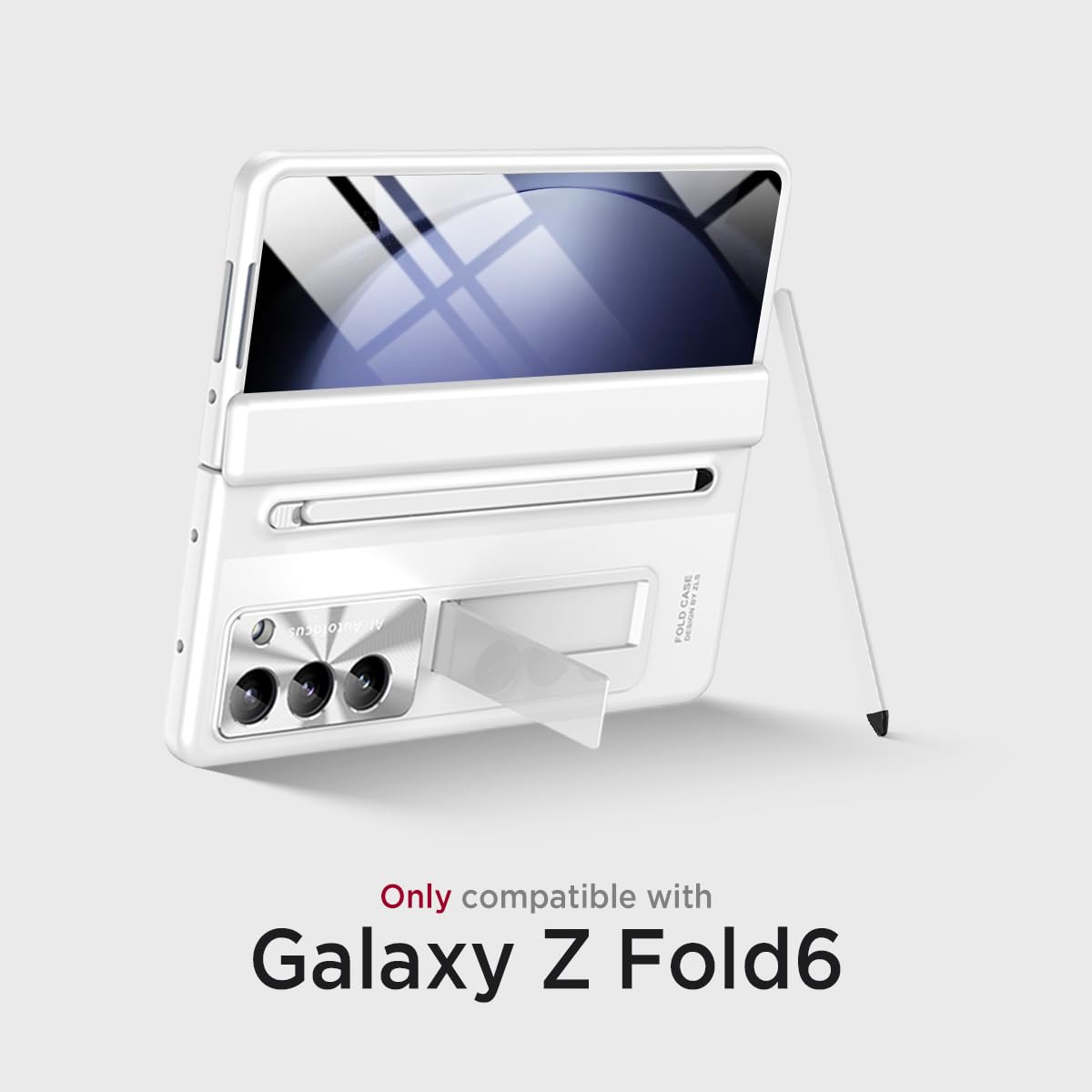Etui Cuir pour Samsung Galaxy Z Fold 3 avec Protecteur d'écran FONGWAN