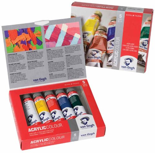 van gogh paint set - Van Gogh Acrylic Colour Basic Paint Set - 5X40ml