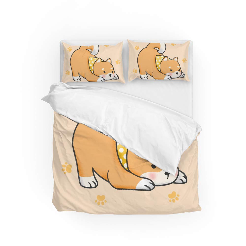 Parure de lit avec housse de couette King polyester ultra doux CHEHONG
