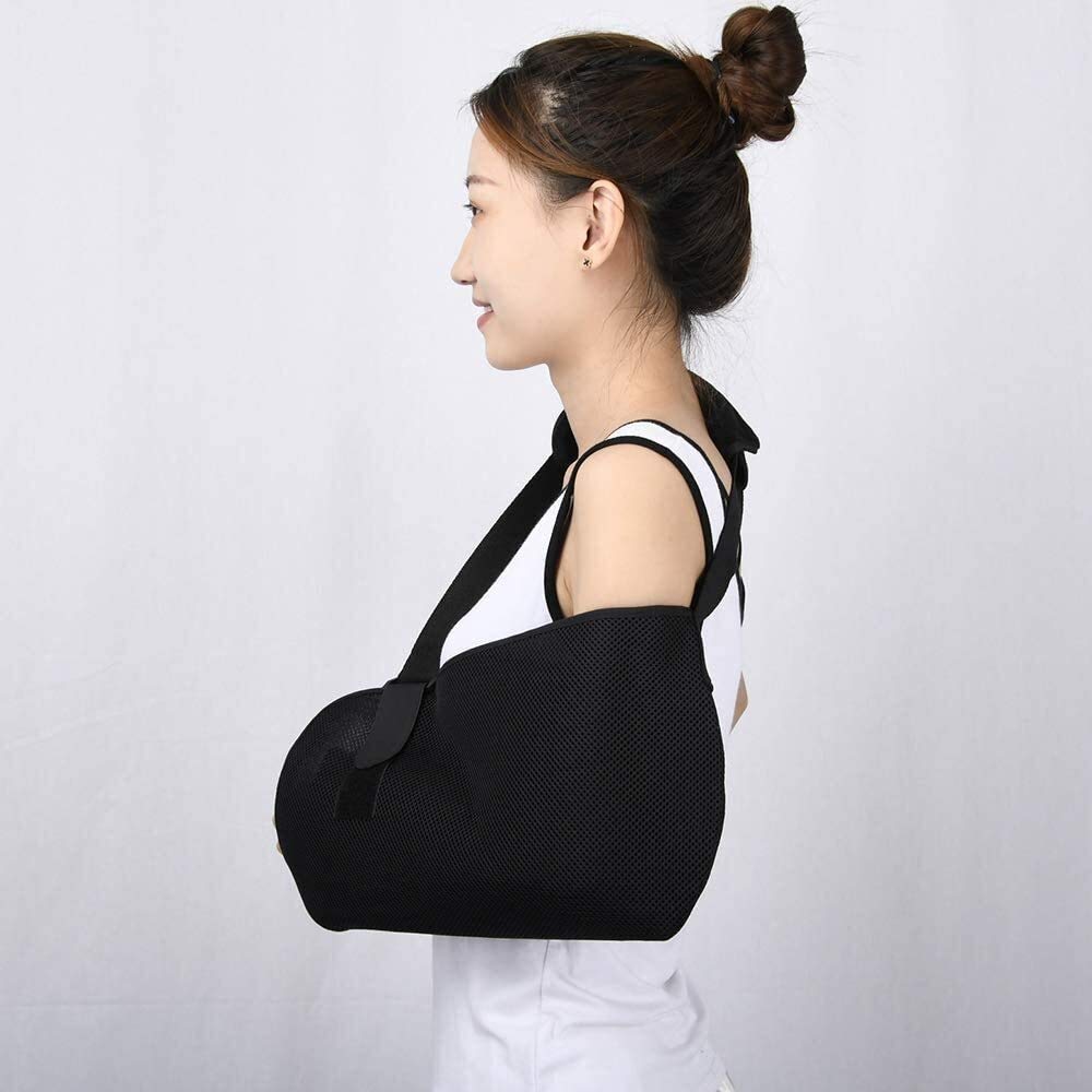Inmovilizador de hombro con cabestrillo para brazo, correa de soporte médico para muñeca de codo de brazo fracturado roto, abrazadera de soporte de manguito rotador de hombro ajustable, braz