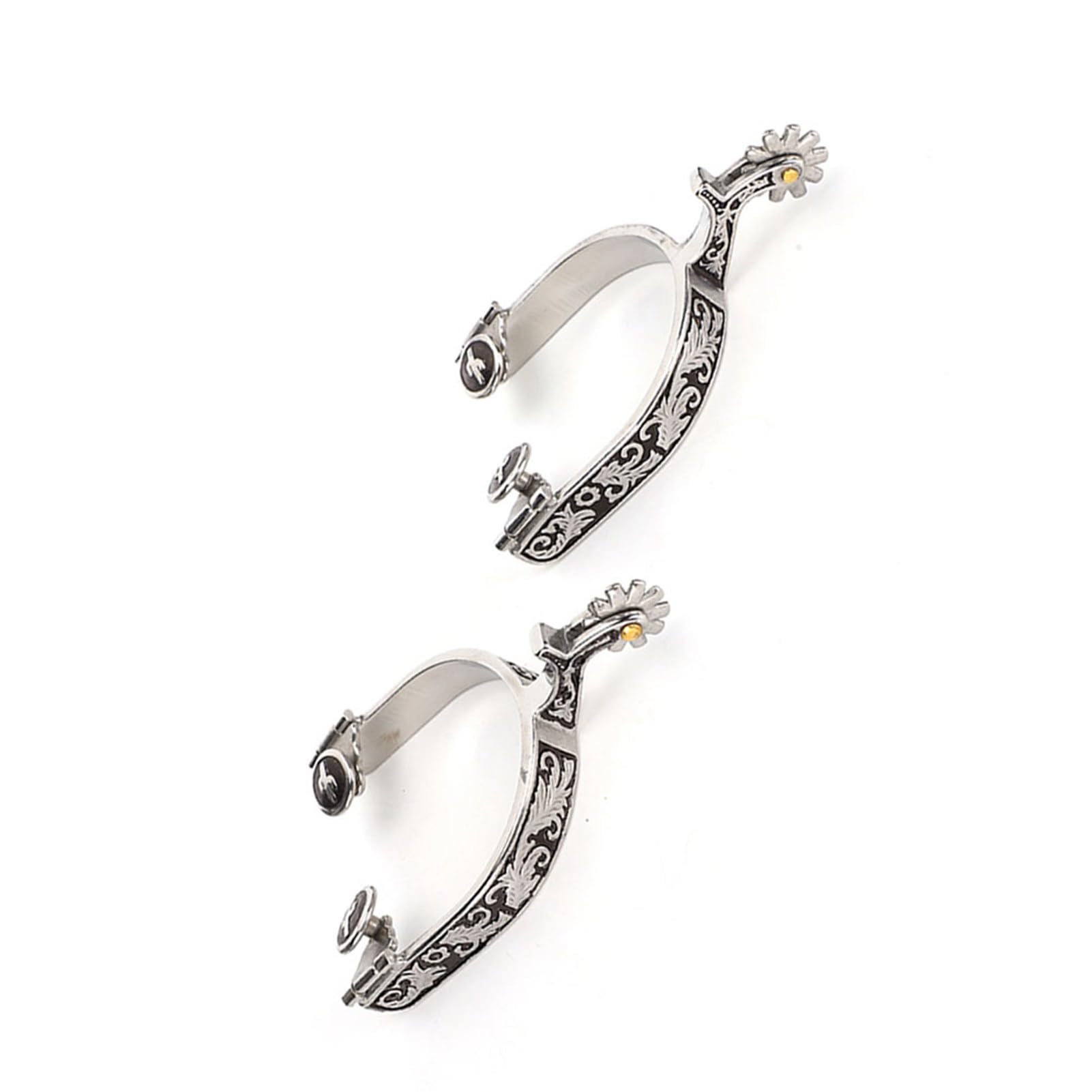 Exquisite Pattern Spurs Decoration Horse Spurs, Horse Boot Spurs, Dressage Horse Training Equestrian Competition for Equestr