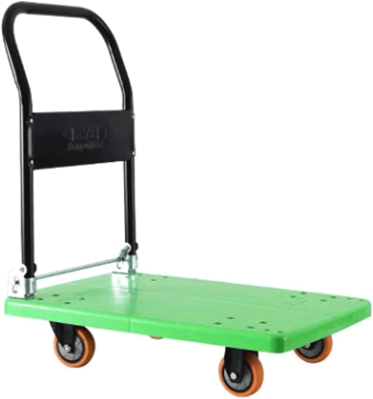 Carrello a pianale, Carrello a Piattaforma a Quattro Ruote, Carrello a Mano in Metallo, Carrello a Spinta Pieghevole, Carrello Leggero for traslochi(M)