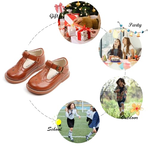Image of Felix & Flora Toddler Little Girl Mary Jane Dress Shoes - Ballet Flats for Girl Party School Shoes