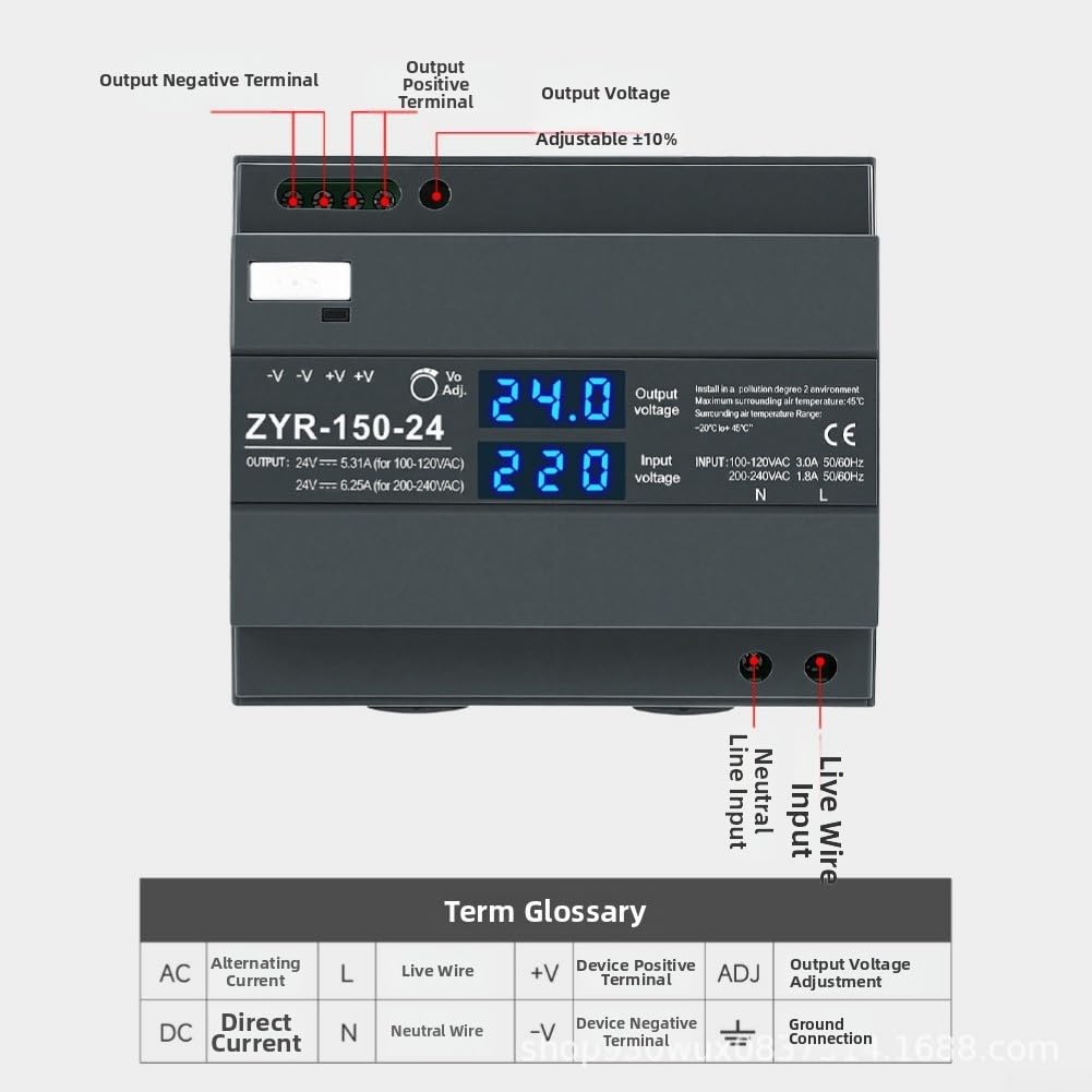 Alimentatore digitale da 150 W, 12 V/24 V, ampio raggio (24 V)