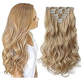 SYXLCYGG Blonde Hair Extensions ,Clip In Hair Extension 22'Straight Fluffy and not Tangled 18' Wavy Black Hair Pieces for Women Synthetic Cheap Curly Silver Grey White Halloween gifts 5 oz