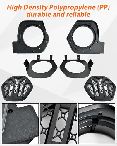 SAUTVS 6.5" Under Dash Speaker Pods para Kawasaki Mule SX 2017+ miniatura 2