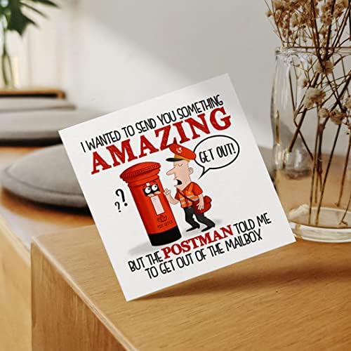 Postman Funny Birthday Card for Him or Her / Rude Humorous Greeting Card For Boyfriend, Girfriend, Wife, Husband or Brother and Sister / Fathers Day Card from Daughter