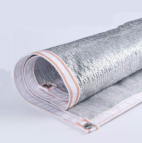 80 % reflektierendes Aluminett-Schatten-Tuch, wasserdichtes Sonnensegel, für Wohnwagen und Garten, 98 % UV-Schutz, rechteckig (Silber, 1 x 3 m und 2 x 3 m)