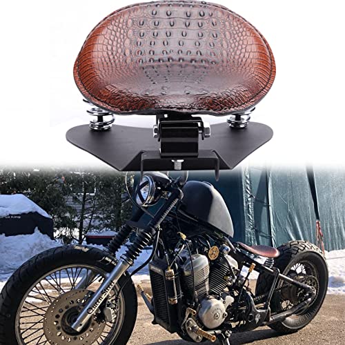 image for RICH CHOICES Motorcycle Solo Seat Brown Spring Brown Bracket Base Set 
