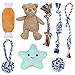 Focuspet 8 Piezas Kit de Juguetes para Perros Pequeños/Cachorros, Juguetes de Durable Masticable Cuerda y Juguetes de Peluche con Sonido para Perros con Materiales Seguros y no Tóxicos