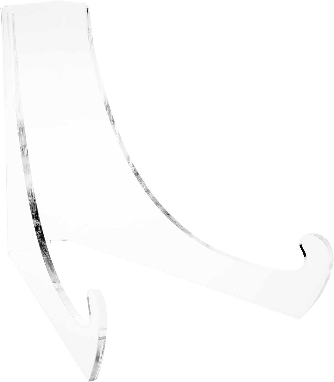 Plymor Clear Acrylic Flat Back Display Easel with Extra Deep Support Ledges, 8" H x 7" W x 10" D