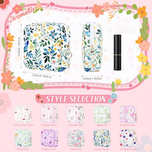 Image of Likesing 5.1'' Sanitary Napkin Storage Bag, Canvas Period Pouches for Teen Girls Women, Period Bag Tampon Holder for Purse Feminine Menstrual Sanitary Pad Pouch(White H6789)