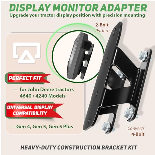 Image of Camoo Heavy-Duty Display Mount Bracket for John Deere 4640 & 4240 Universal Monitors Gen 4, Gen 5 & Gen 5+,VESA 75x75 Display Mount for Corner Post Support Mount
