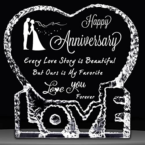 Zrenjhus Gift For Her Anniversary Wife Crystal Heart Shaped Romantic Gifts For Women Husband Couple Valentines Day #TOP9