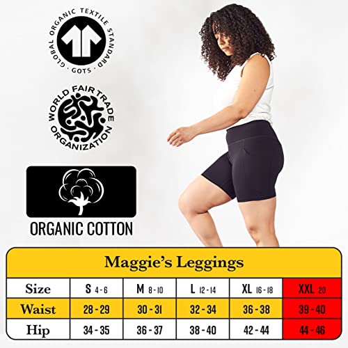 Maggie's Organic Cotton Blackout Base Layer Legging Shorts - Stretch Womens Workout Shorts #TOP3