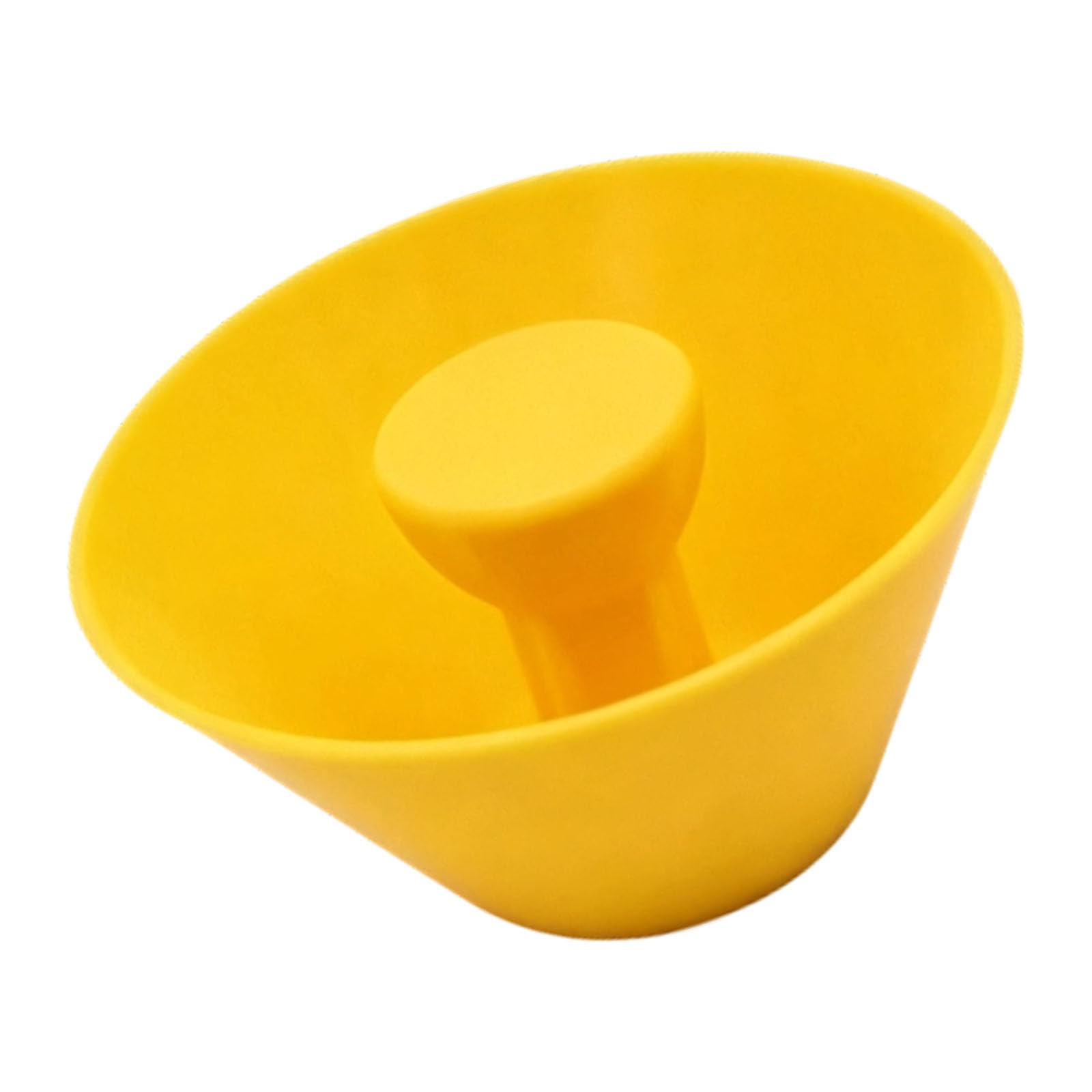 Jiapika Yellow Pottery Clay Forming Tool 3D Printed Cup Shaper With Center Grip For Clay Trimming During Daily Studio Practice Ceramic Lip Shaping Tool Trimming Pottery Studio Class Wheel Cleanup Helper Handheld