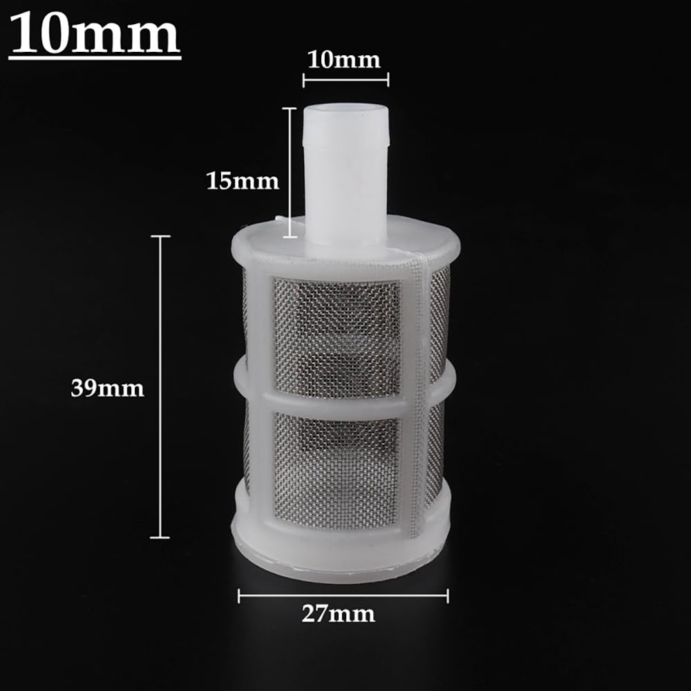 filtro de malla para tuberías y bombas, Colador de manguera agua acero inoxidable, blanco, 1/2 pulgada a 4 pulgadas, roscado con púas, 1 pieza, 3 piezas, 5, 10(White 5pcs,2 Inch)