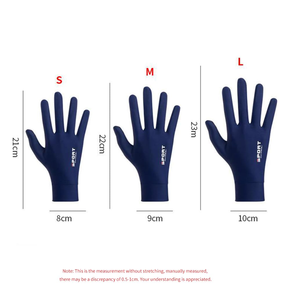 TFixol Guanti protettivi estivi in seta di ghiaccio, traspiranti, touchscreen, per uomini e donne, ideali per guida, ciclismo, equitazione, golf, allenamento