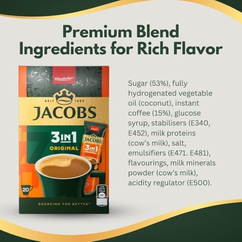 Café instantáneo 3 en 1 soluble monodosis Jacobs Babymoden pack de 100 5