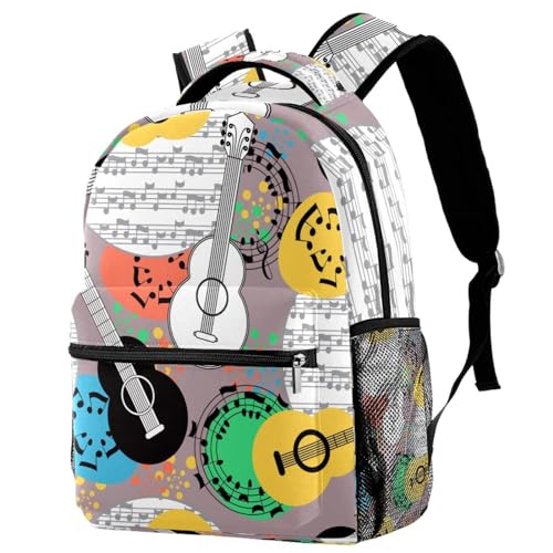 Sac à dos d'école imprimé guitare le cadeau parfait pour jeune musicien